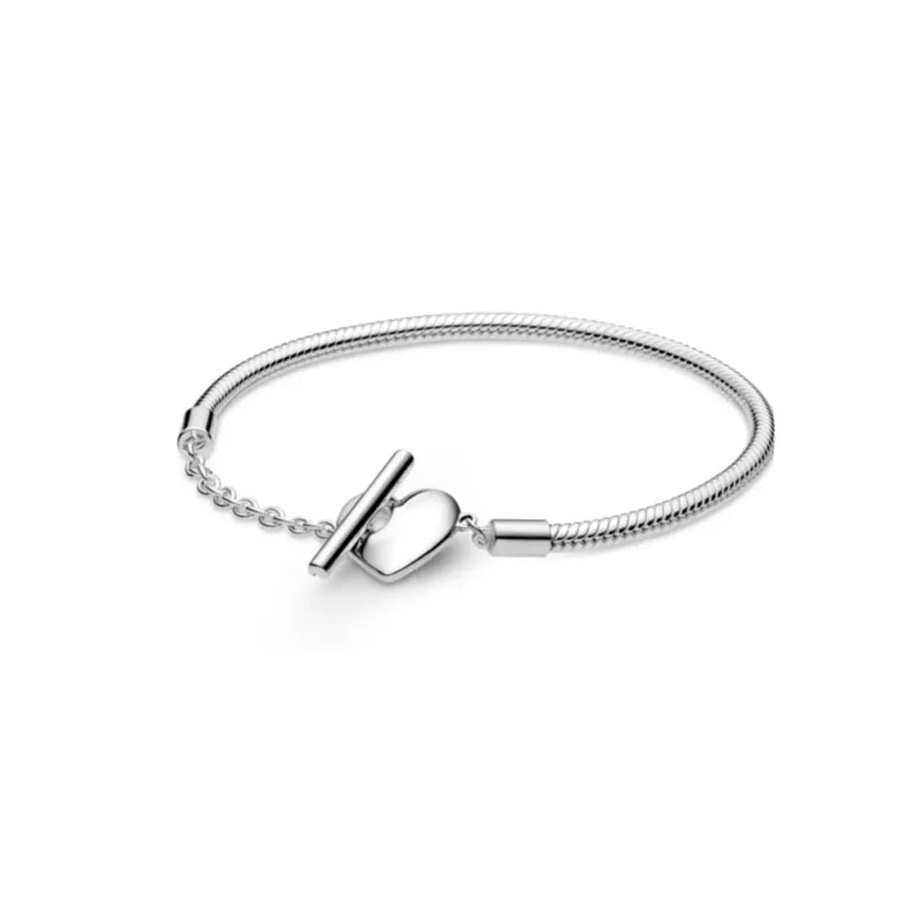 Exquisite European Round Heart Clasp Bracelets