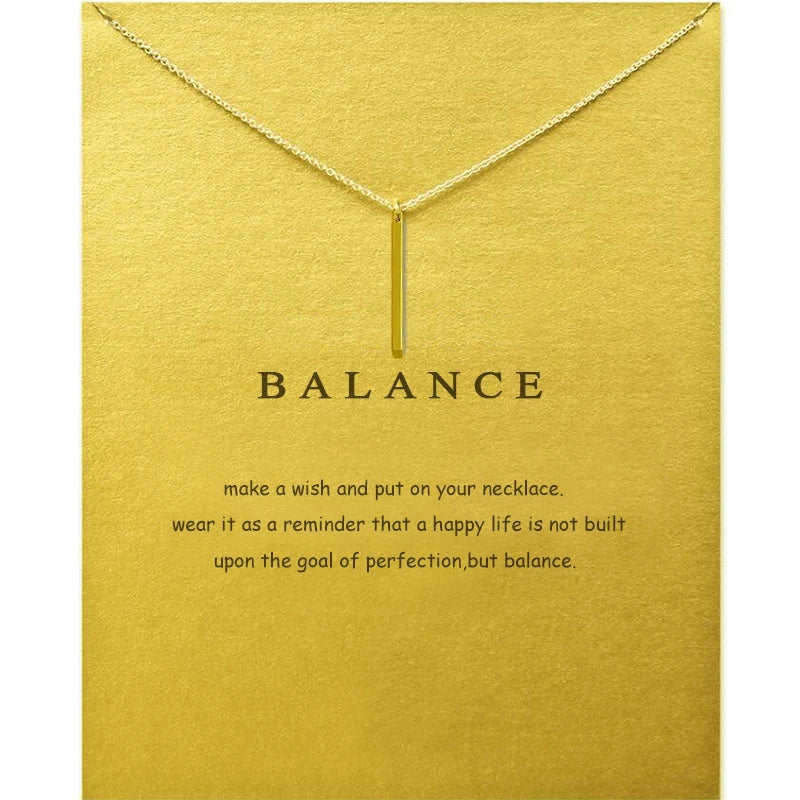 Sophistication Copper Bar Strip Charm Pendant Necklaces