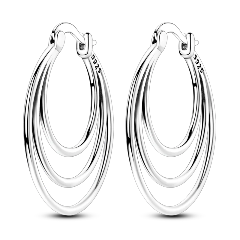 Elegantly Shaped Sparkling Pave Earrings