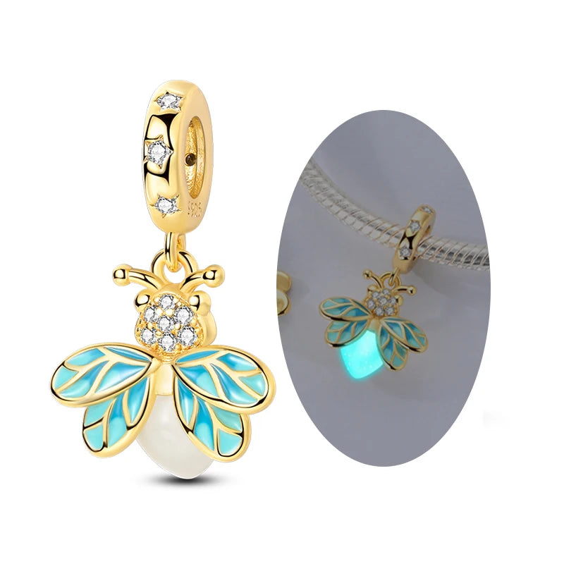 Empress Blue Platinum Pendant Charms Beads