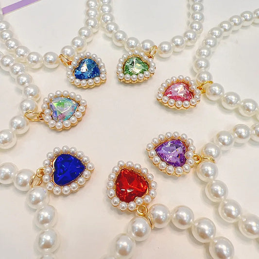 Pet Pearl Rhinestones Luxury Collar