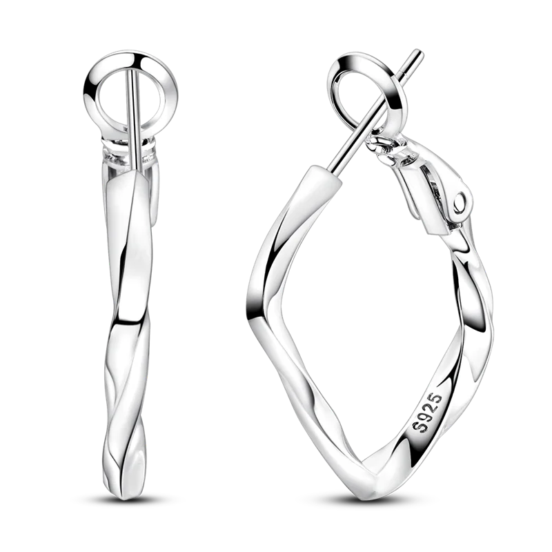 Elegantly Shaped Sparkling Pave Earrings