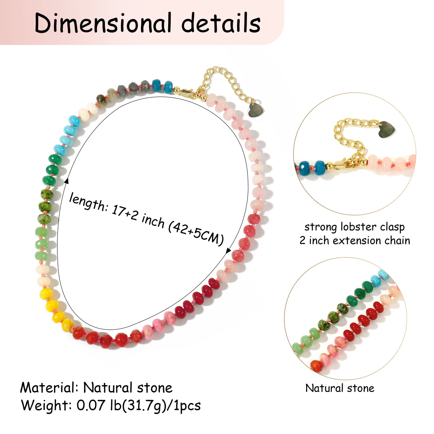 Radiant Colorful Choker Gemstone Necklace