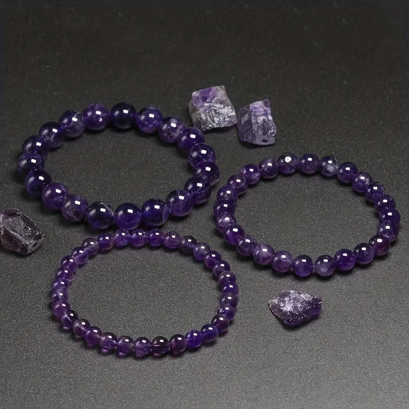 Elegant 5A Natural Amethyst Purple Quartz Bracelets