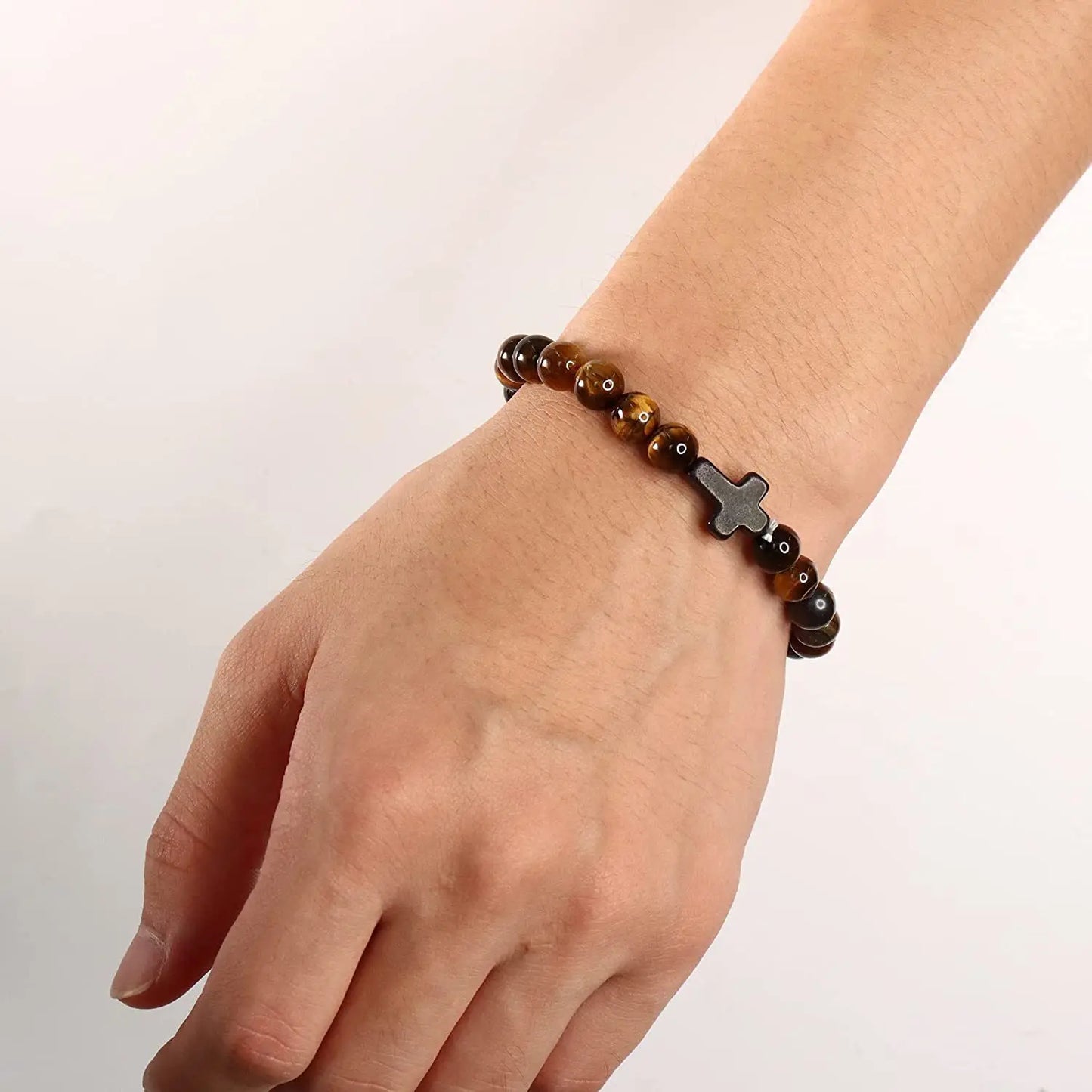 Spiritual Meditation Cross Bracelet