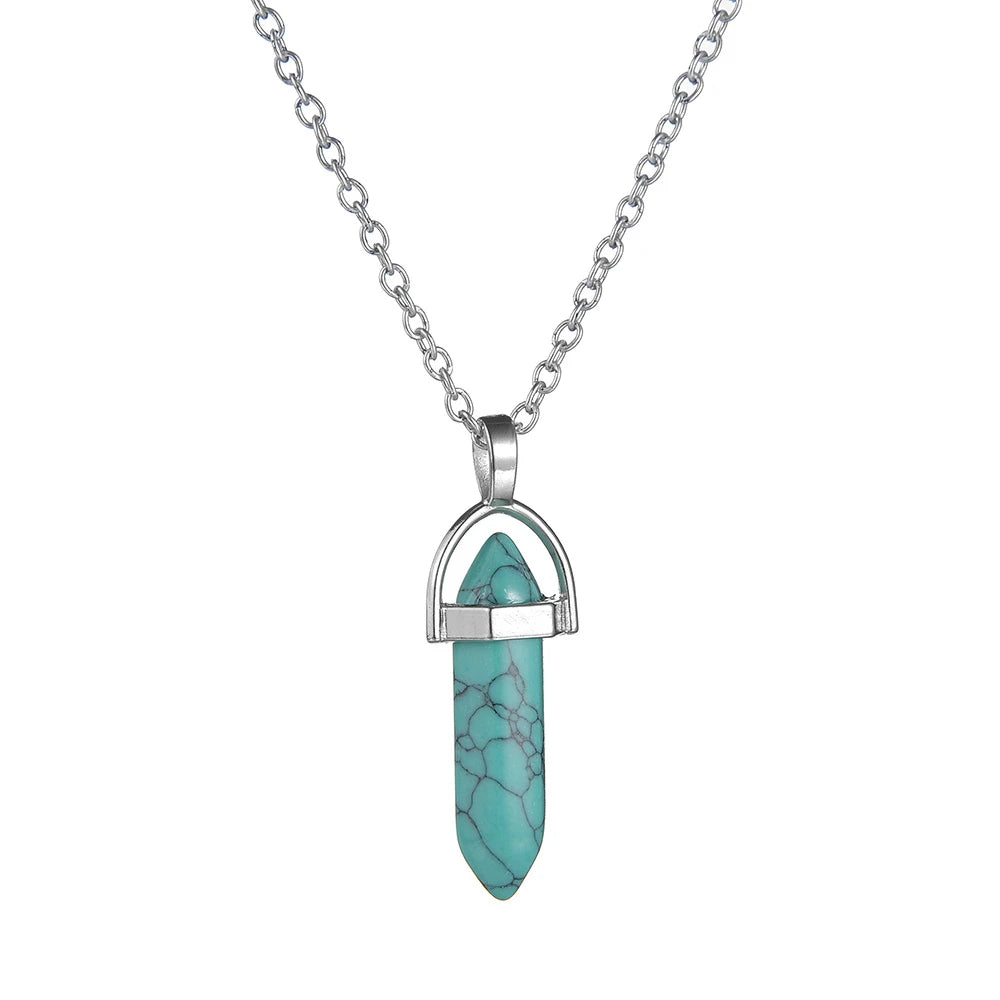 Glow In The Dark Crystal Pendant Necklace