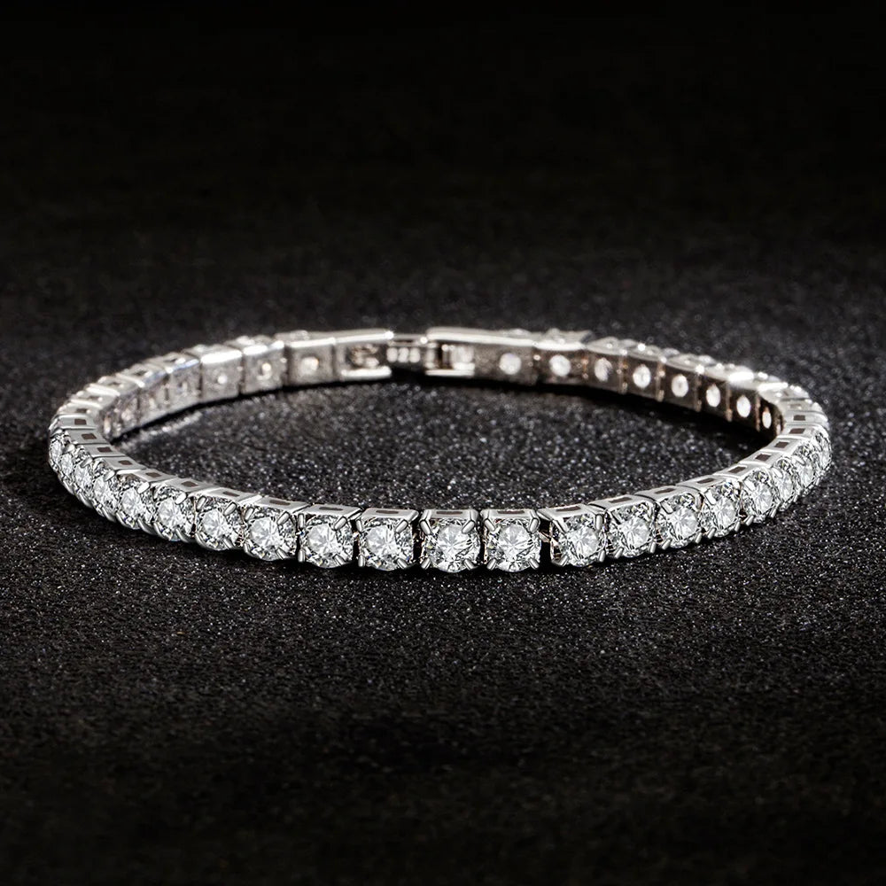 Elegant White Diamond Tennis Bracelet
