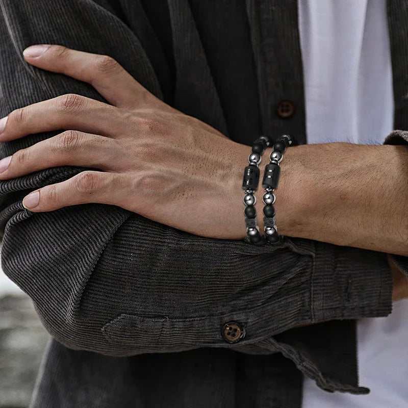 Obsidian Natural Stone 12 Zodiac Signs Bracelets
