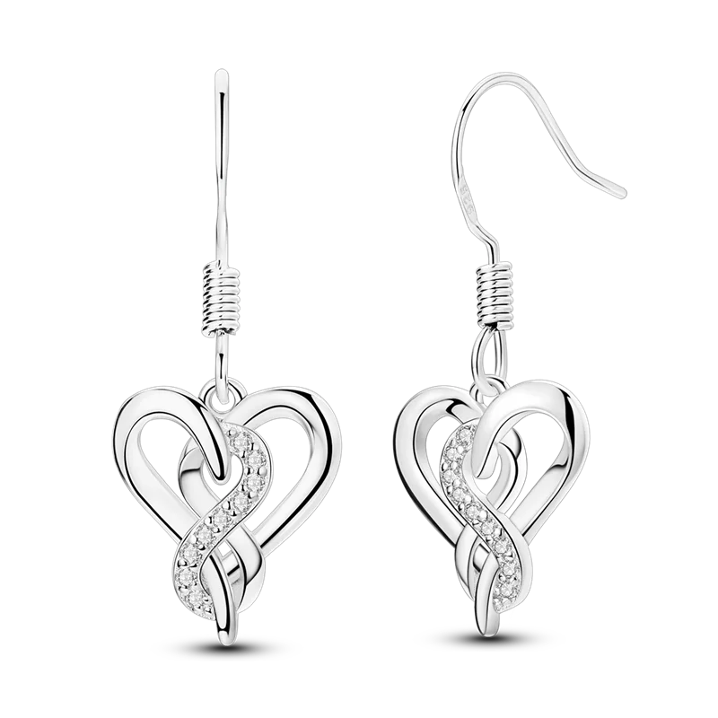 Elegantly Shaped Sparkling Pave Earrings