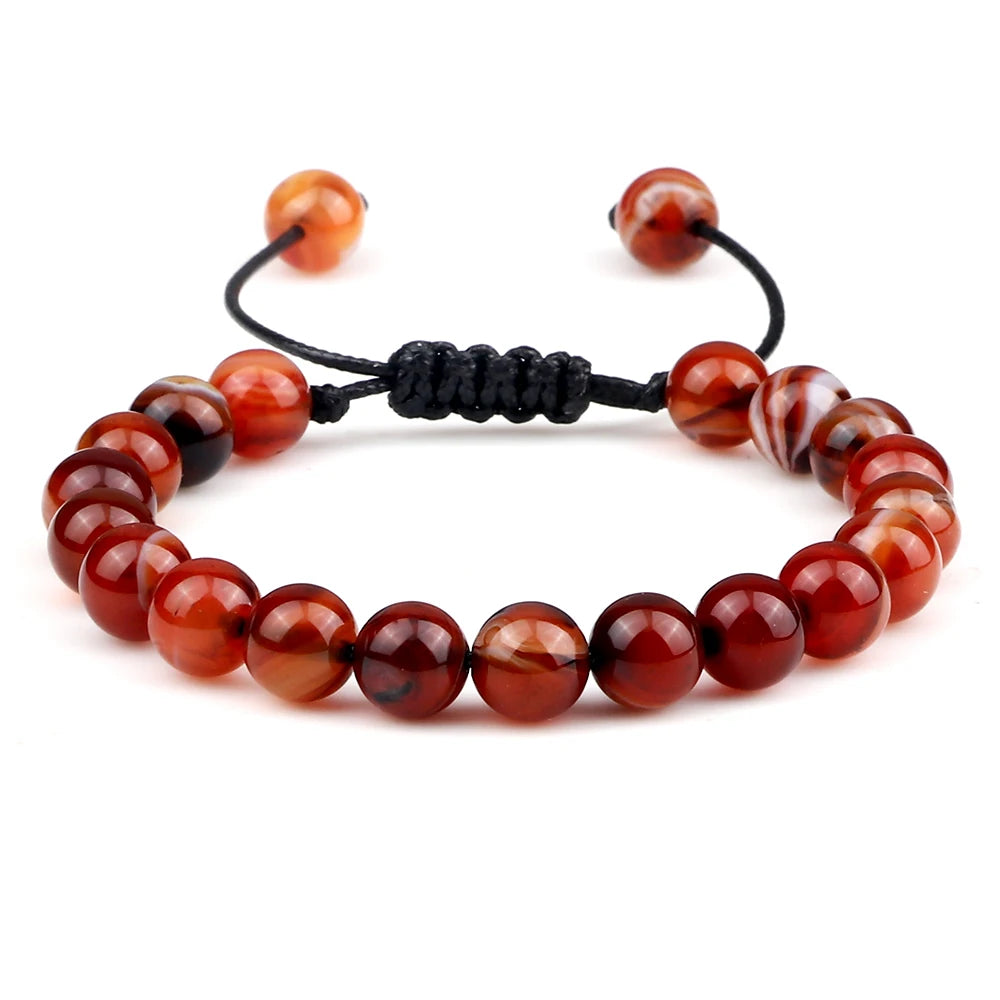 Fire Healing Natural Stone Crystal Charm Bracelets