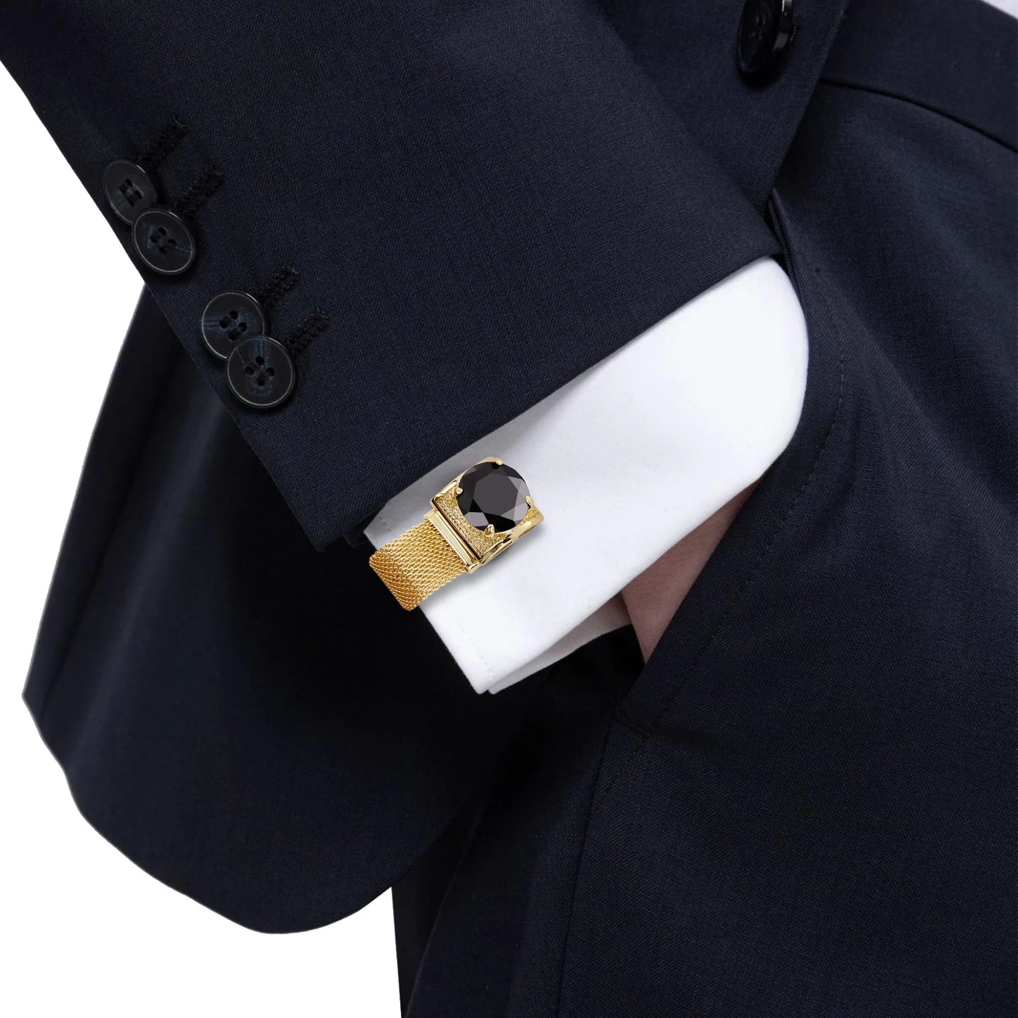 Captivating High Class Luxurious Crystal Cuff Link