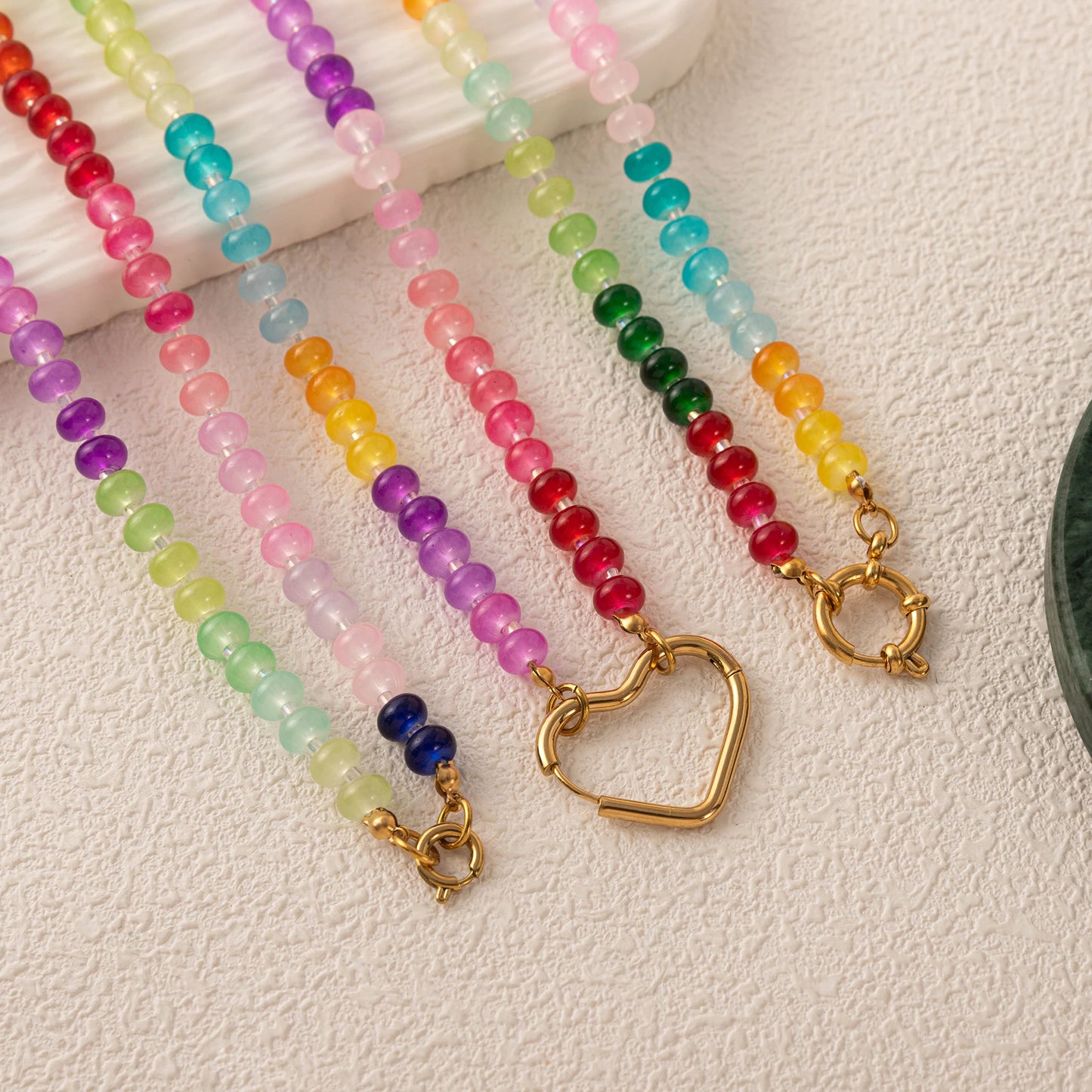 Candy Color Bright Charm Natural Stone Dopamine Necklace