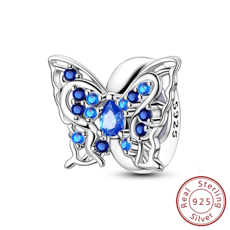 Dreamy Blue & Silver Charm Pendants