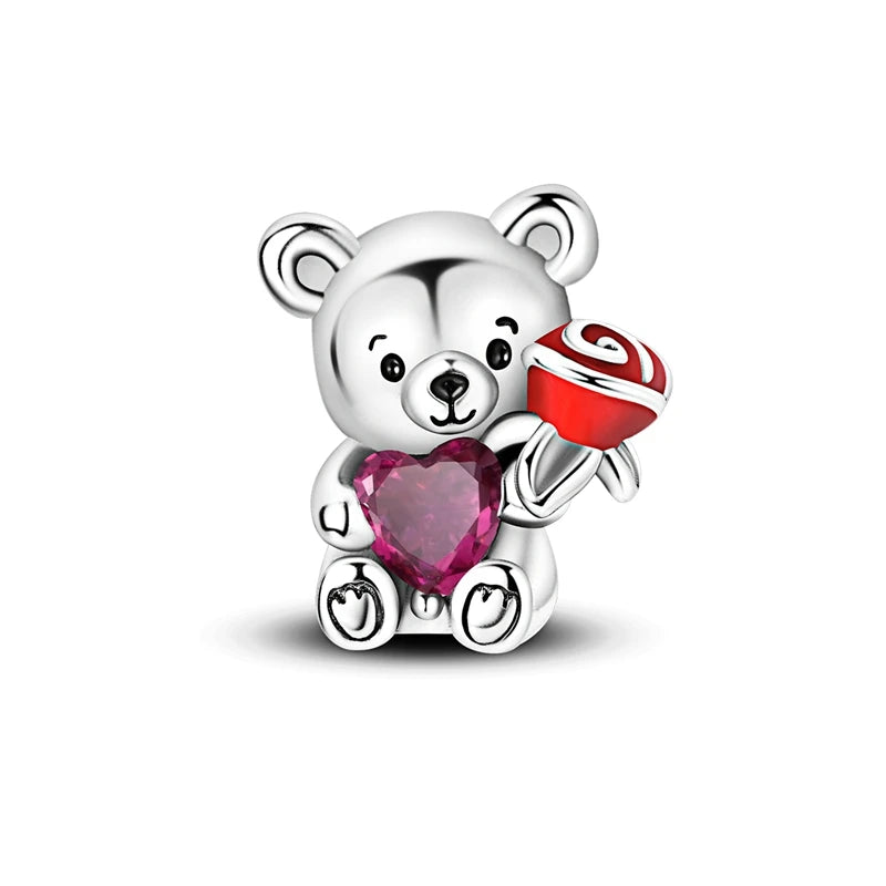 Red Cherry Strawberry Heart Warming Charm Pendants