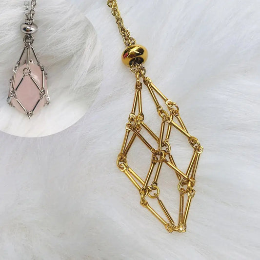 Crystal Cage Necklace Collecting Holder