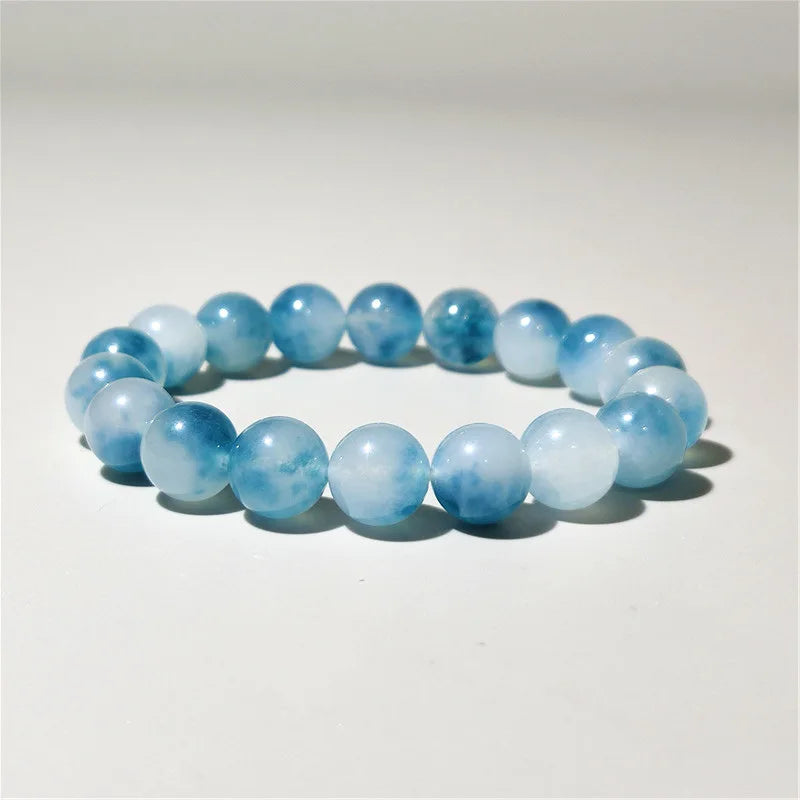 Natural Blue Chalcedony Jasper Jade Bracelets