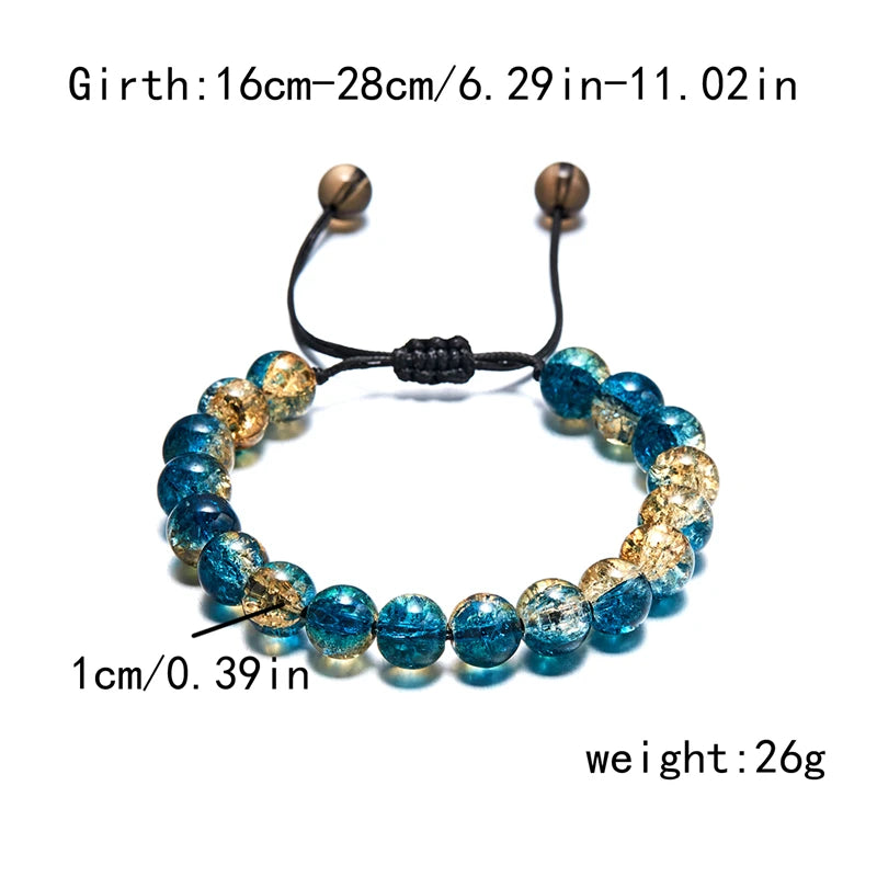 Ocean Cave Colorful Reef Crystal Glass Charm Bracelets