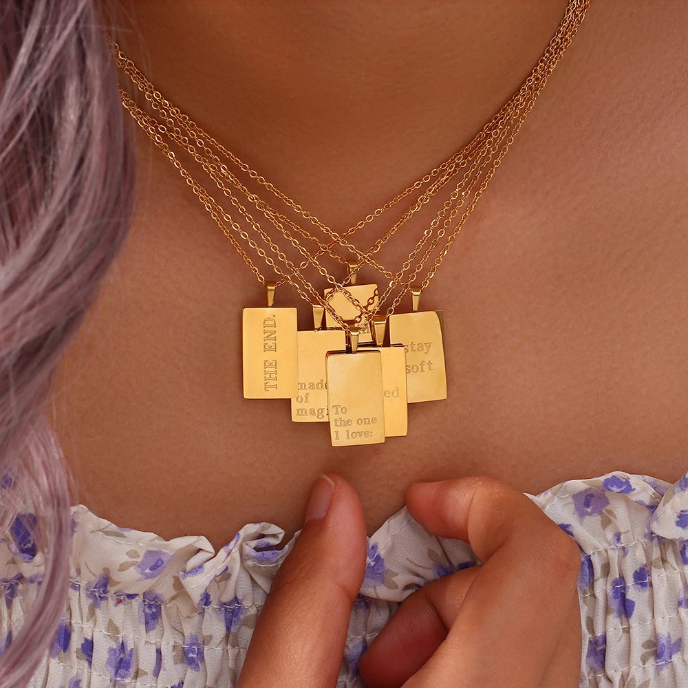 Individuality Message Tarot 18k Gold Necklaces
