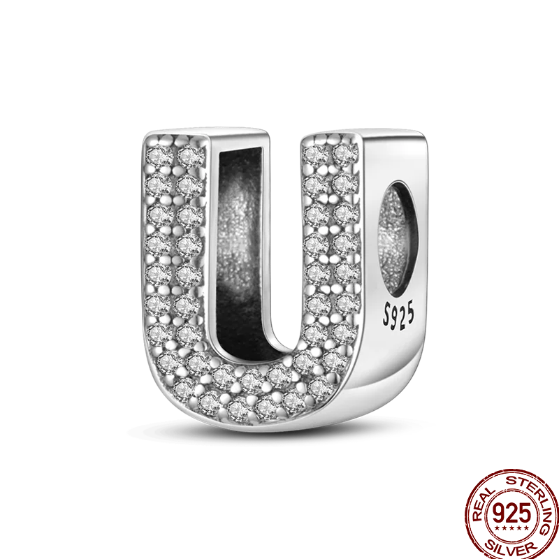 Silver Alphabet Letter Series Charms