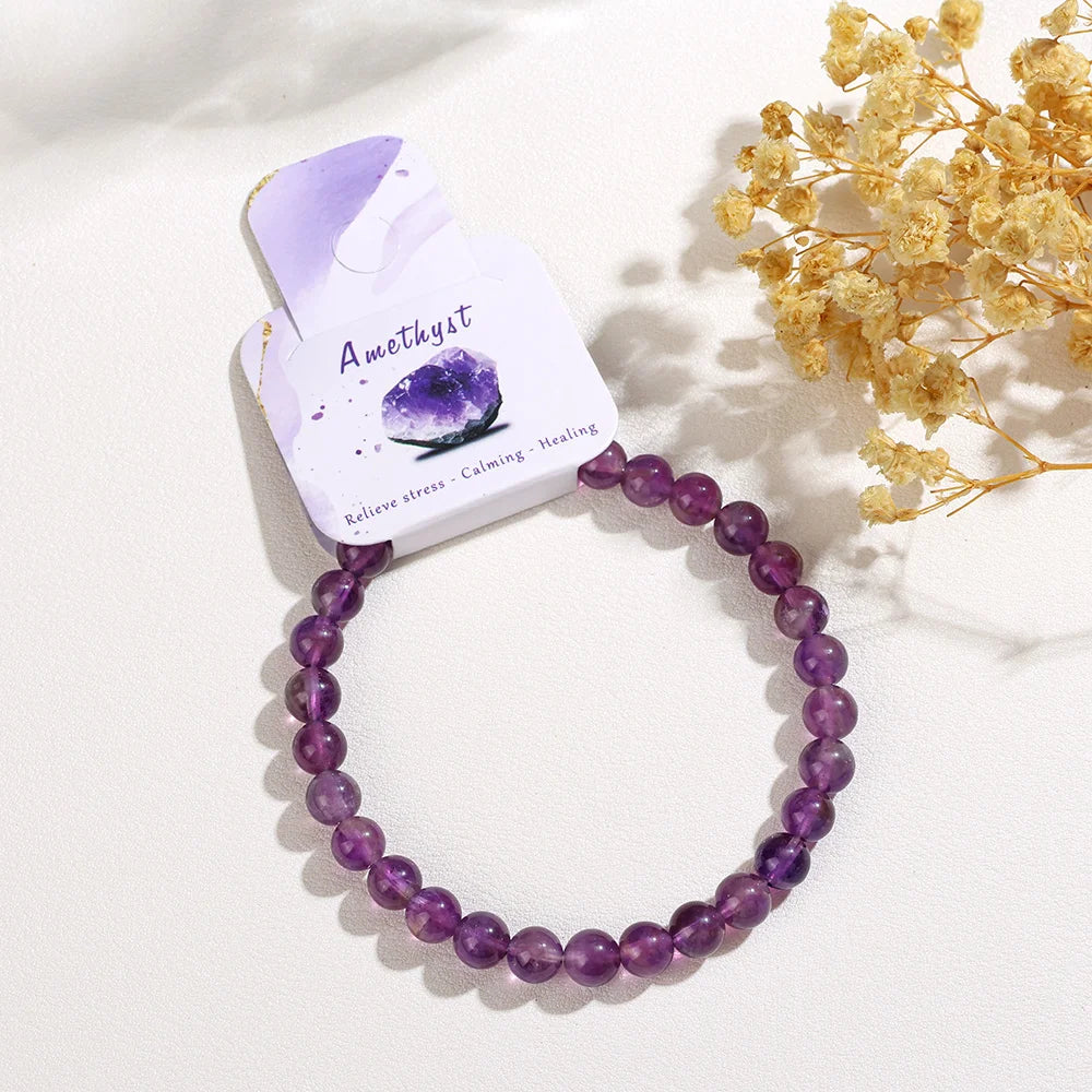 Chakra Colored Natural Stone Beads Bracelet