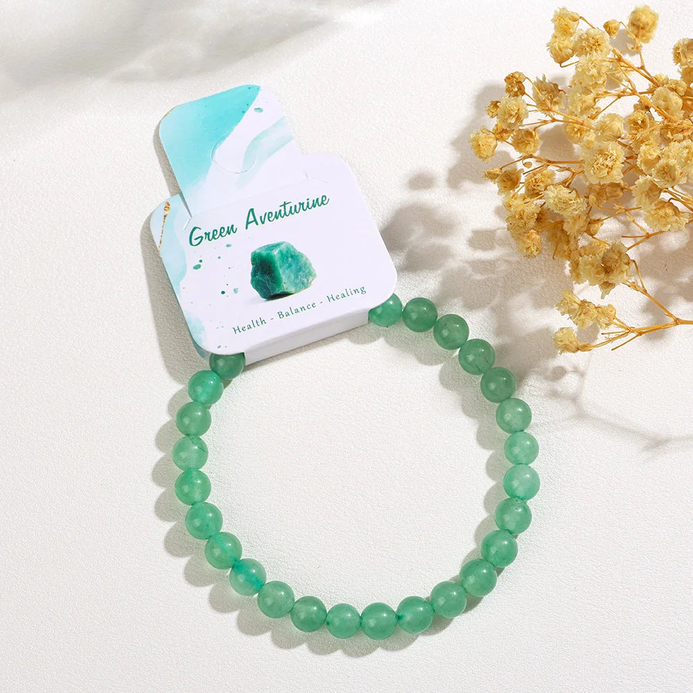 Chakra Colored Natural Stone Beads Bracelet