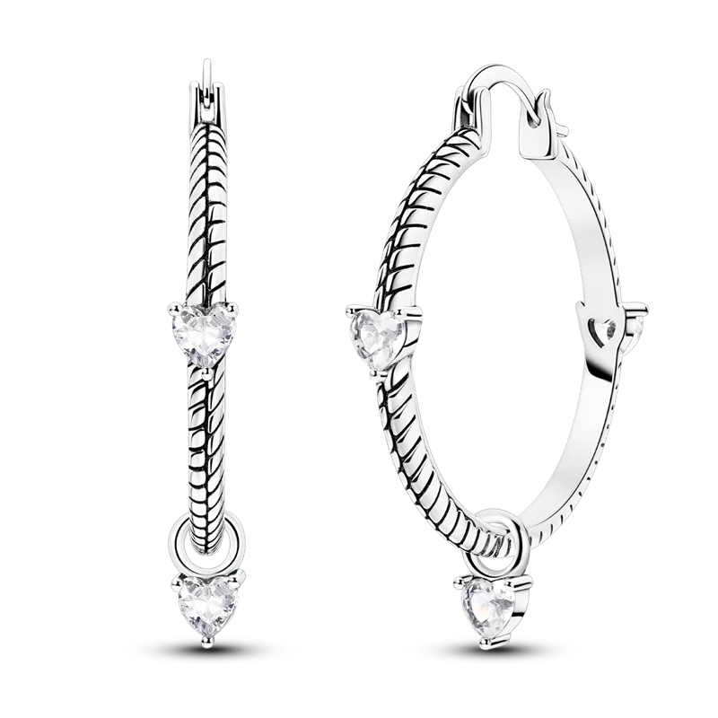 Elegantly Shaped Sparkling Pave Earrings