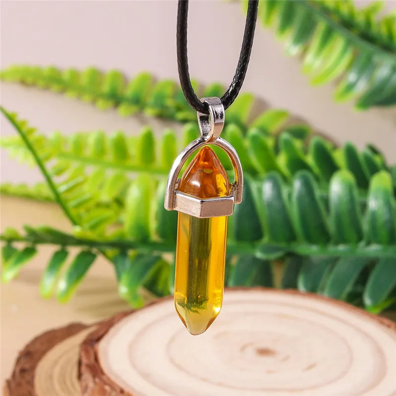 Bullet Crystal Pendant Necklace