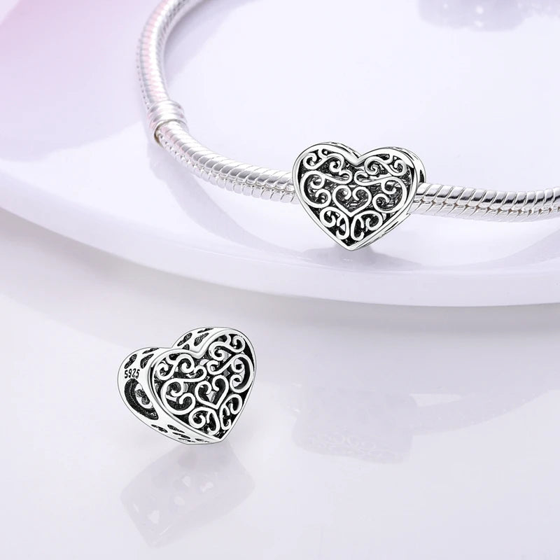 Gorgeous Heart Beat Family Charm Pendants
