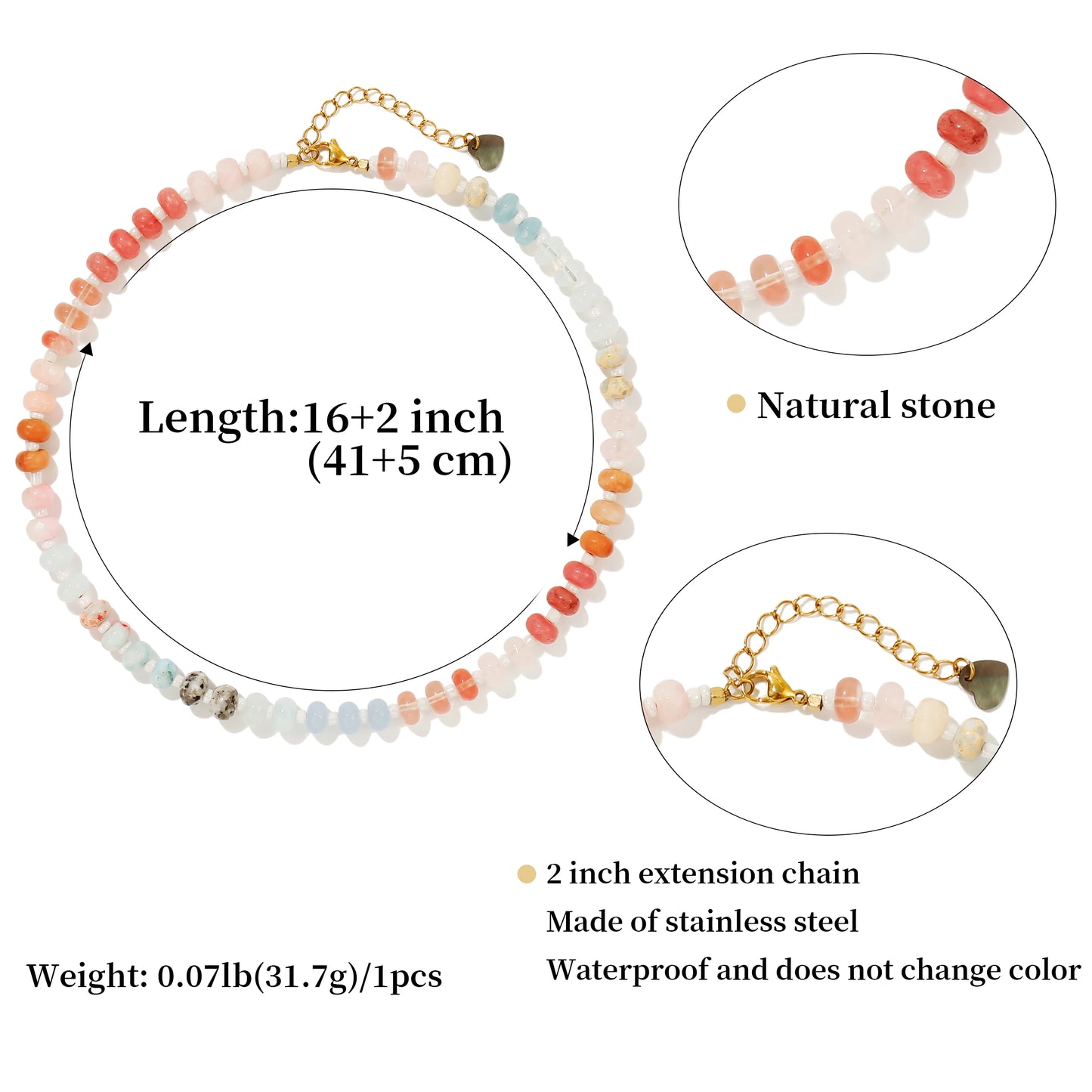 Radiant Colorful Choker Gemstone Necklace