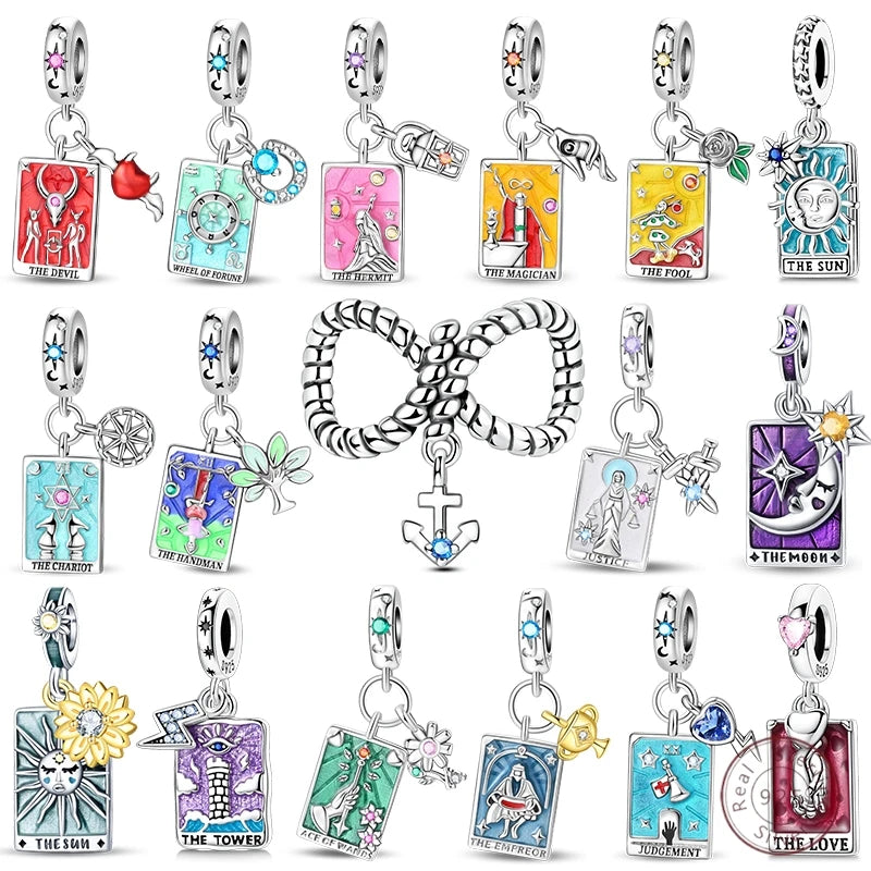 Magic Tarot Sun Moon Stars Charms Pendants