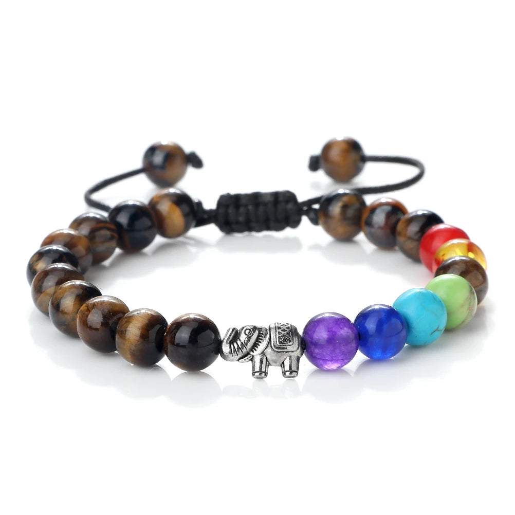 Harmonic Natural Stone 7 Chakra Beaded Bracelets