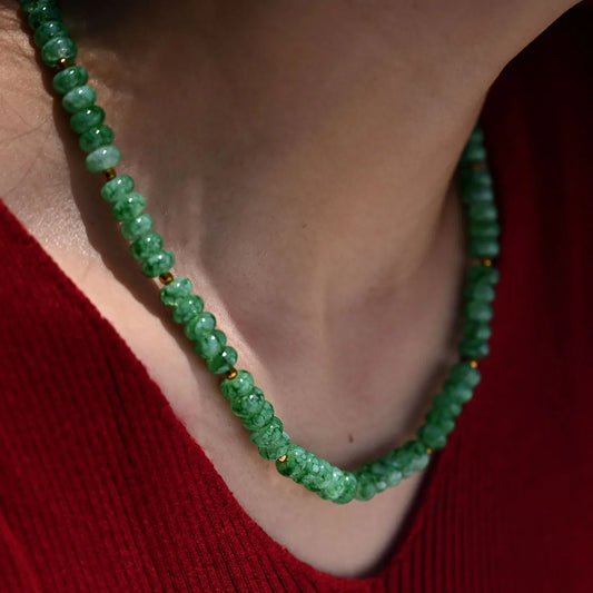 Enchanting Crystal Glass Soft Color Choker Necklace