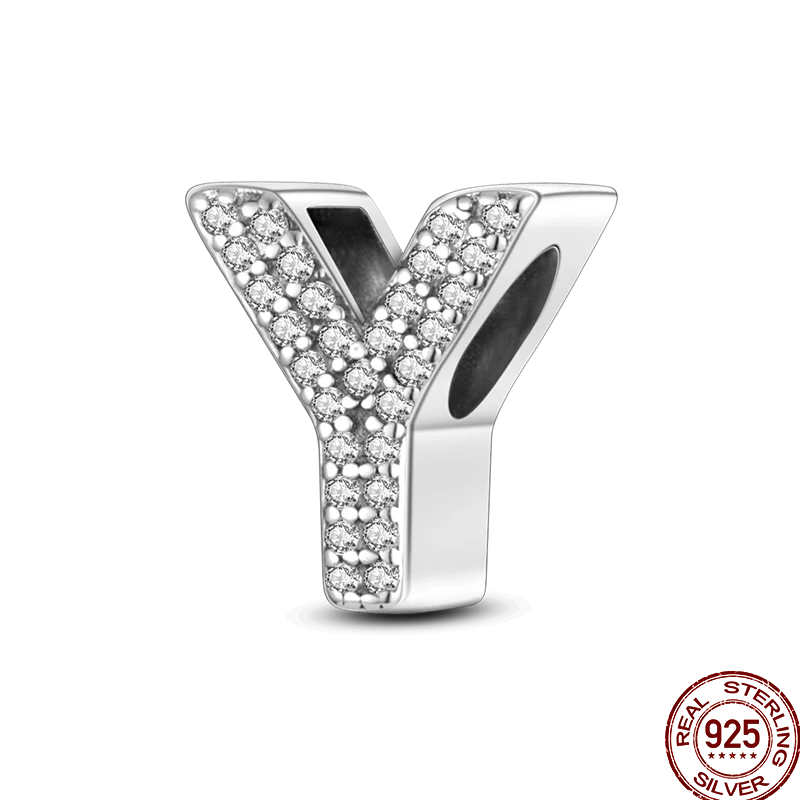 Silver Alphabet Letter Series Charms