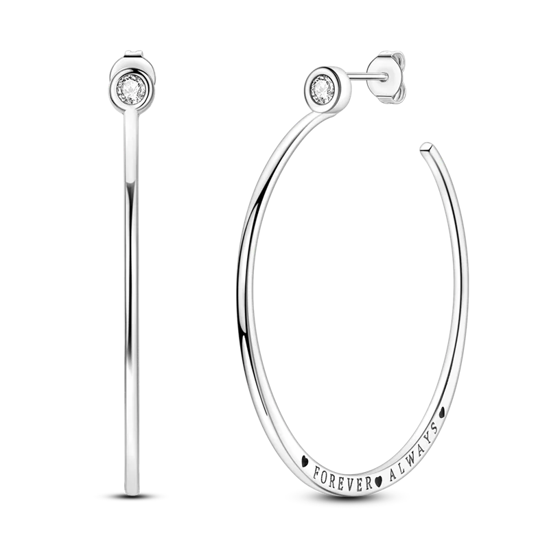 Elegantly Shaped Sparkling Pave Earrings