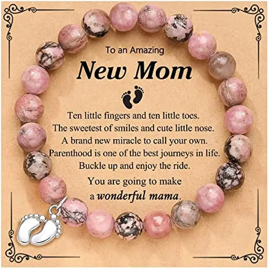 Motherhood Natural Stone Beaded Bracelet