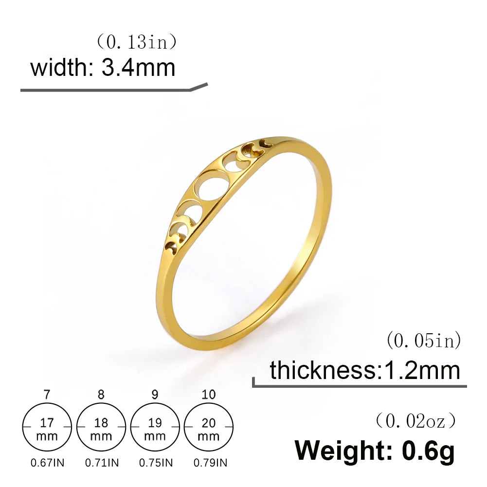 Universe Crescent Moon Phase Rings
