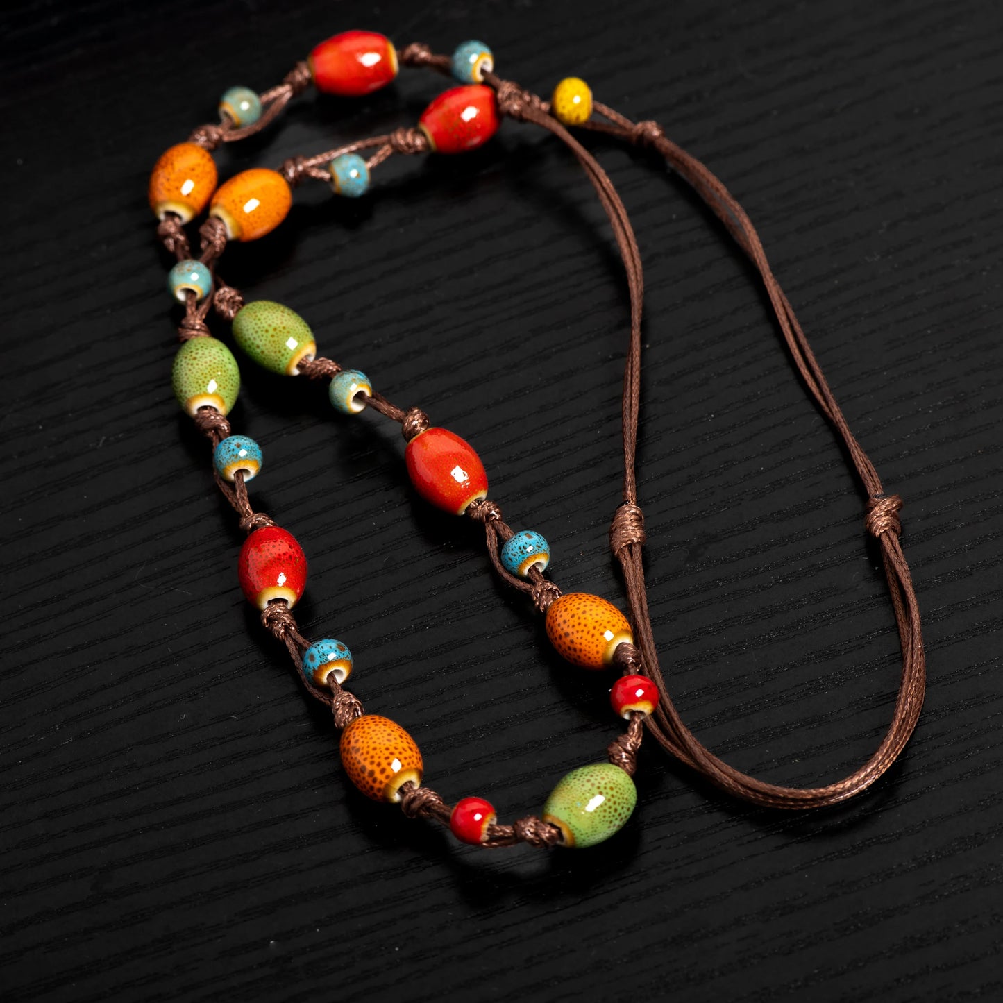 Two-in-One Colorful Ceramic Necklace Bracelet