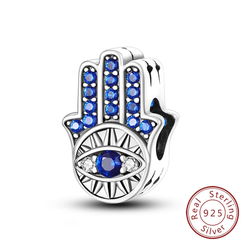 Dreamy Blue & Silver Charm Pendants