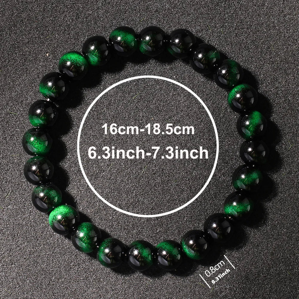 Wealthy Multicolored Crystal Tiger Eye Beads Bracelets