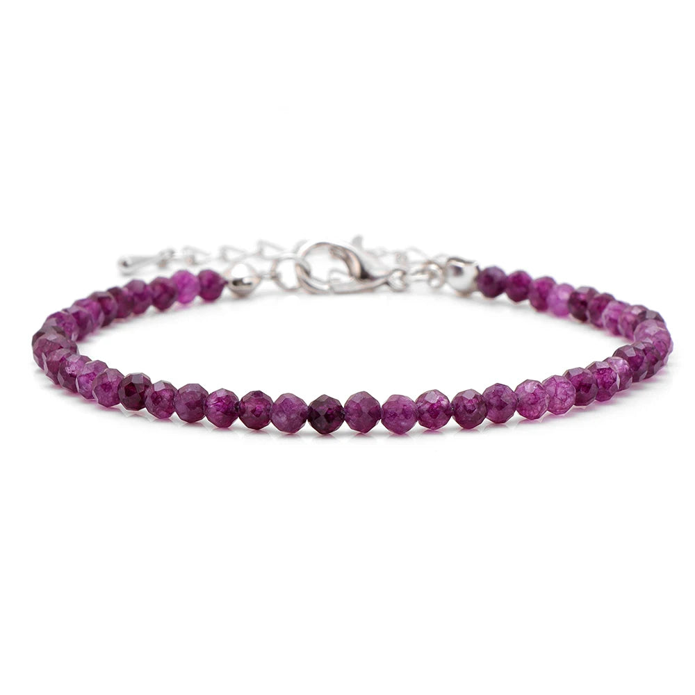 Natural Amethysts Charm Bracelet Series