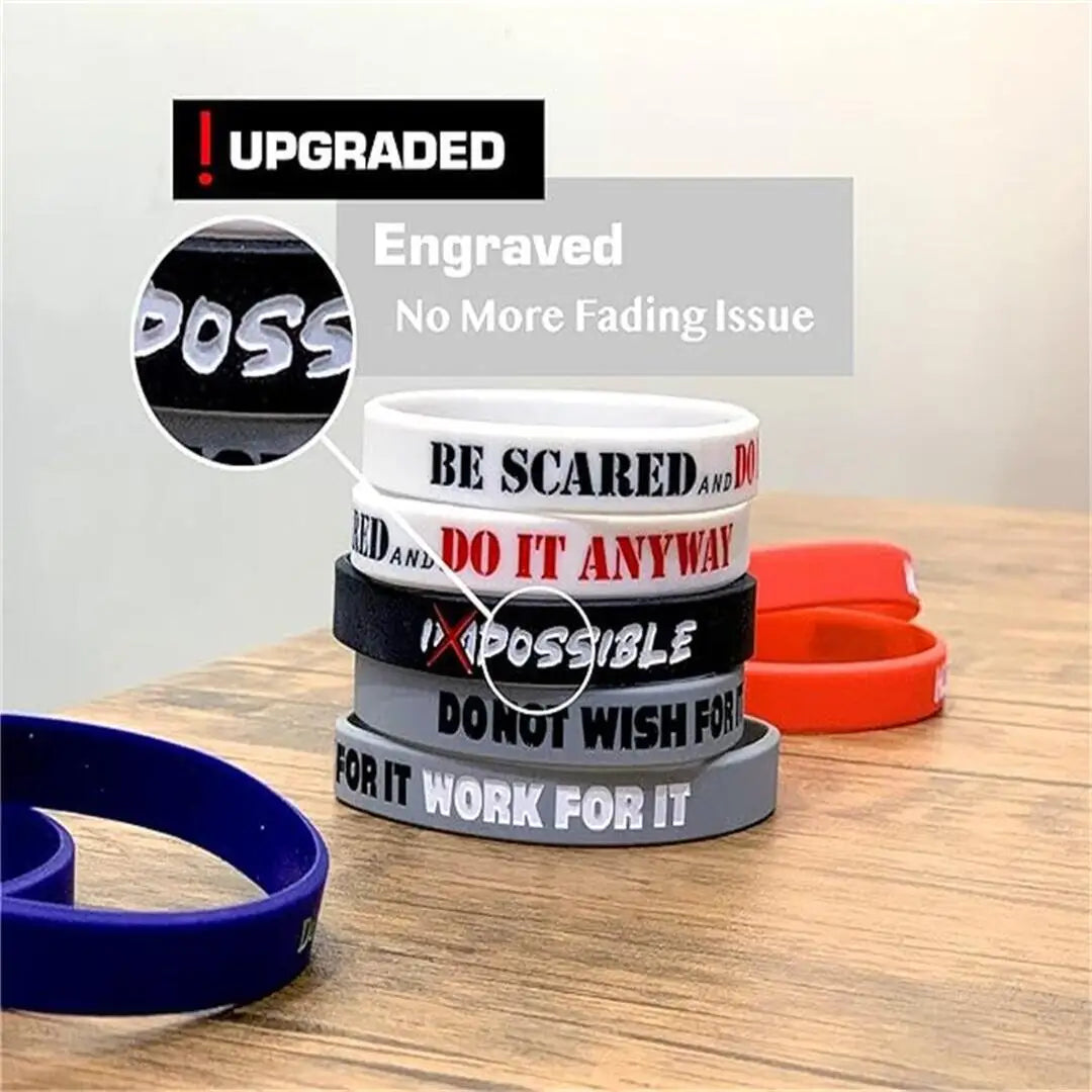 Motivational Wristbands Bracelets with Inspirational Messages