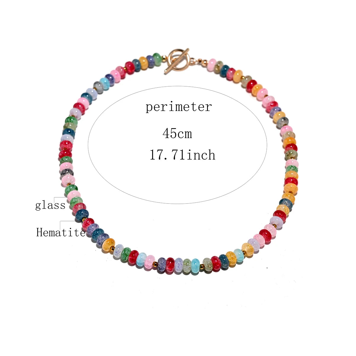 Enchanting Crystal Glass Soft Color Choker Necklace