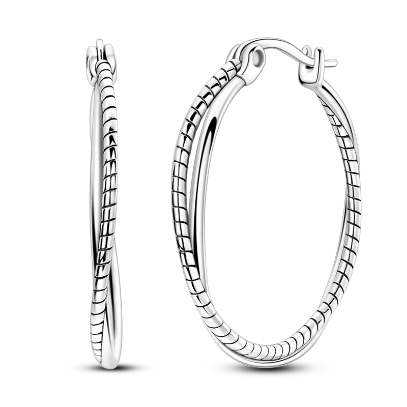 Elegantly Shaped Sparkling Pave Earrings