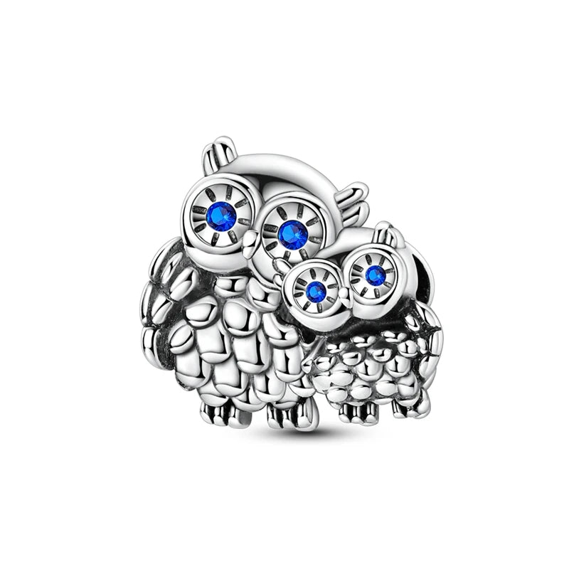 Empress Blue Platinum Pendant Charms Beads