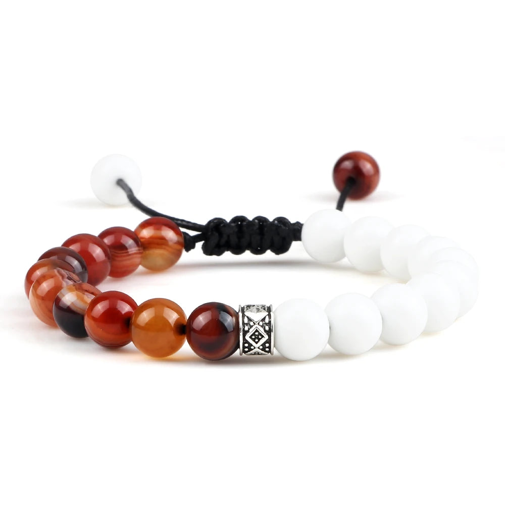 Fire Healing Natural Stone Crystal Charm Bracelets