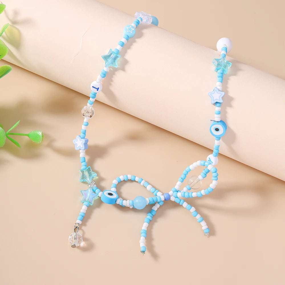 Colorful Daisy Flower Pendant Necklace Sets