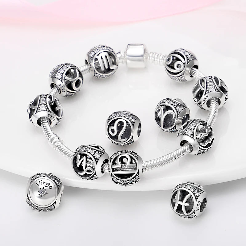 12 Constellation Round add-on Charms