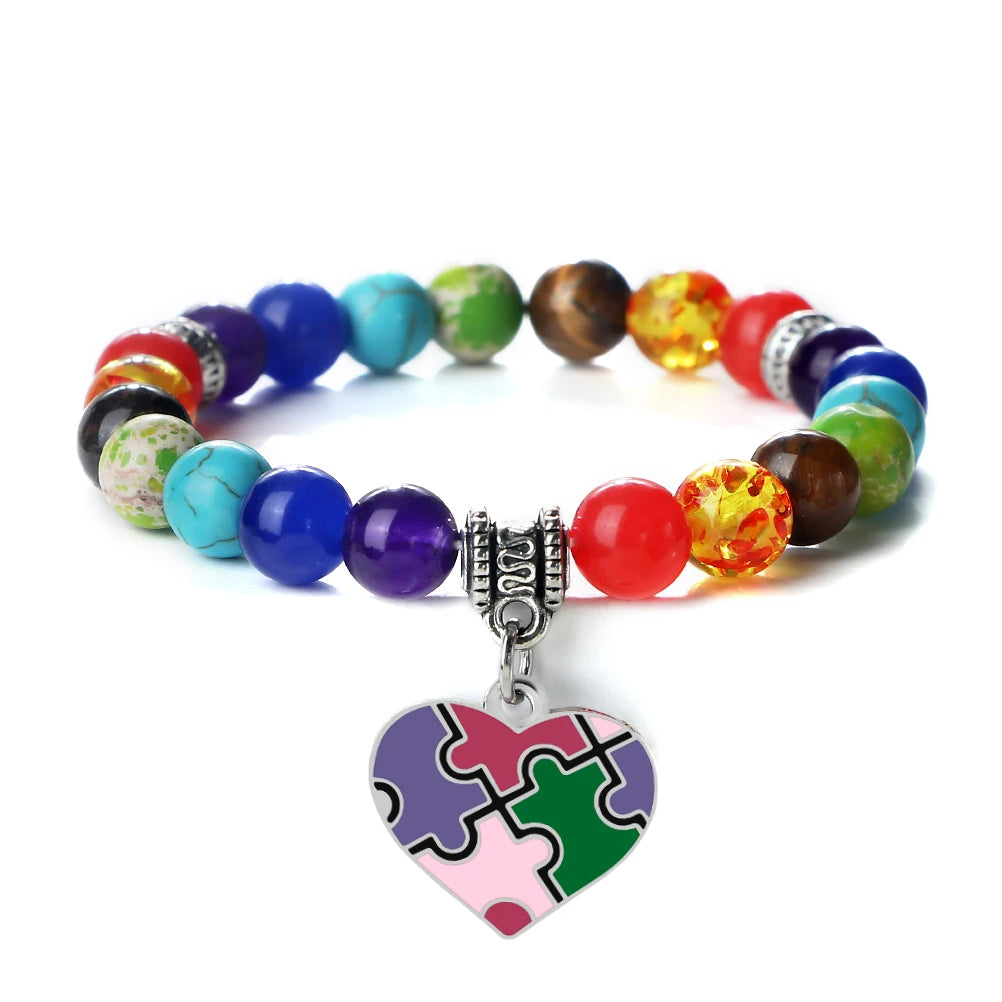 Mental Health Awareness "Autism Puzzle" Healing Bracelets
