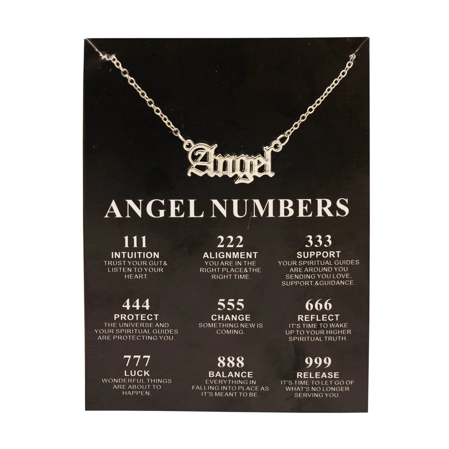 Lucky Angel Numbers Wish Pendant Necklace
