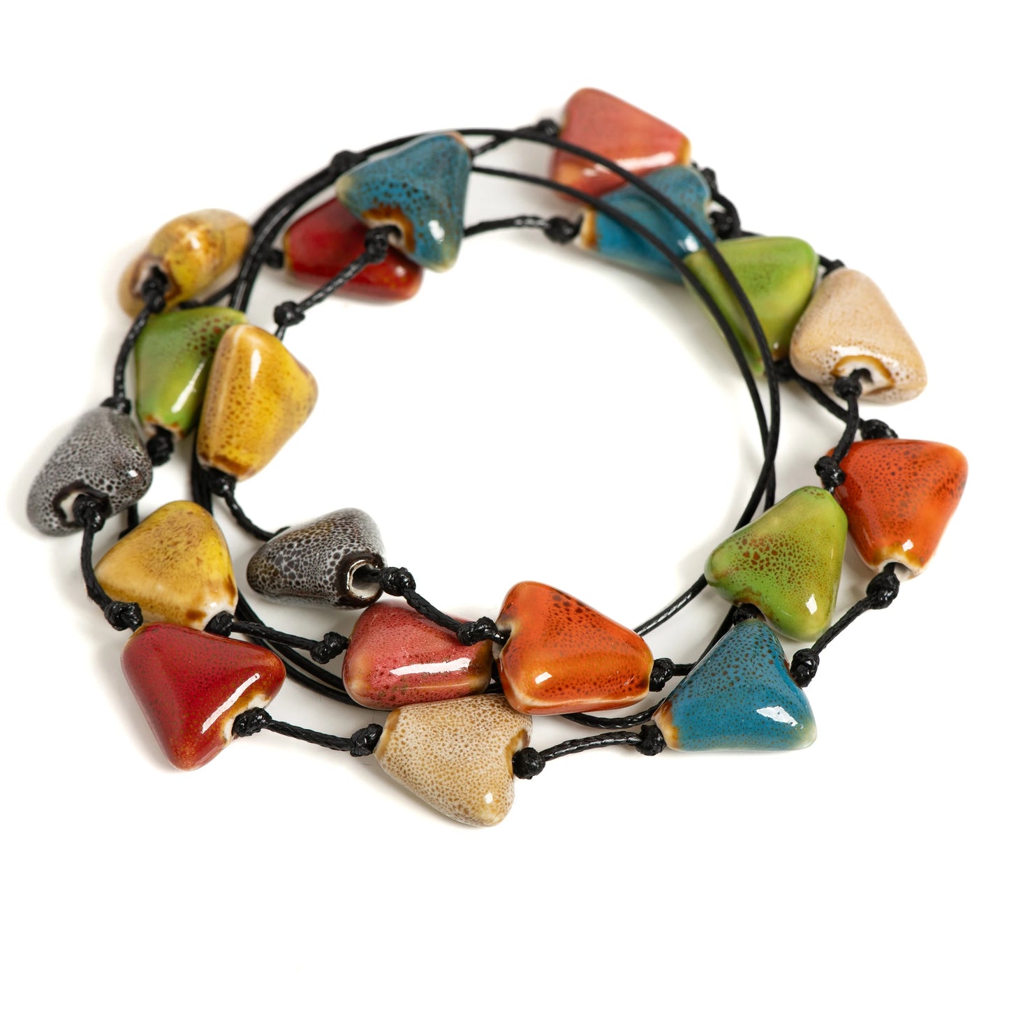 Colorful Triangle Ceramic Dual-use Necklace Bracelet